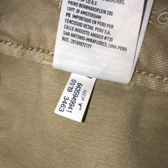 American Eagle Outfitters Womens Medium Tan High Rise Crop Jean Jegging Sz M - Picture 13 of 13